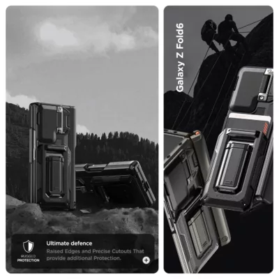 VRS รุ่น D-Wallet Origin - เคส Galaxy Z Fold 6 - สี Black