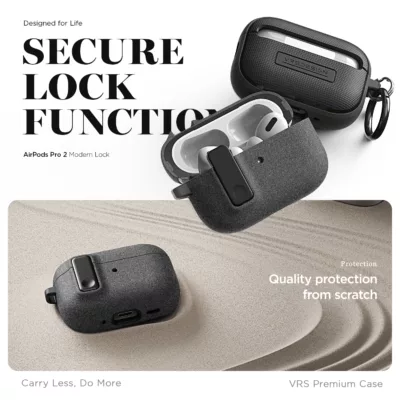 VRS รุ่น Modern Lock - เคส Airpods Pro 2 - สี Black