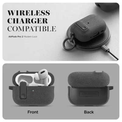 VRS รุ่น Modern Lock - เคส Airpods Pro 2 - สี Black