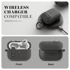 VRS รุ่น Modern Lock - เคส Airpods Pro 2 - สี Sand Stone Grey