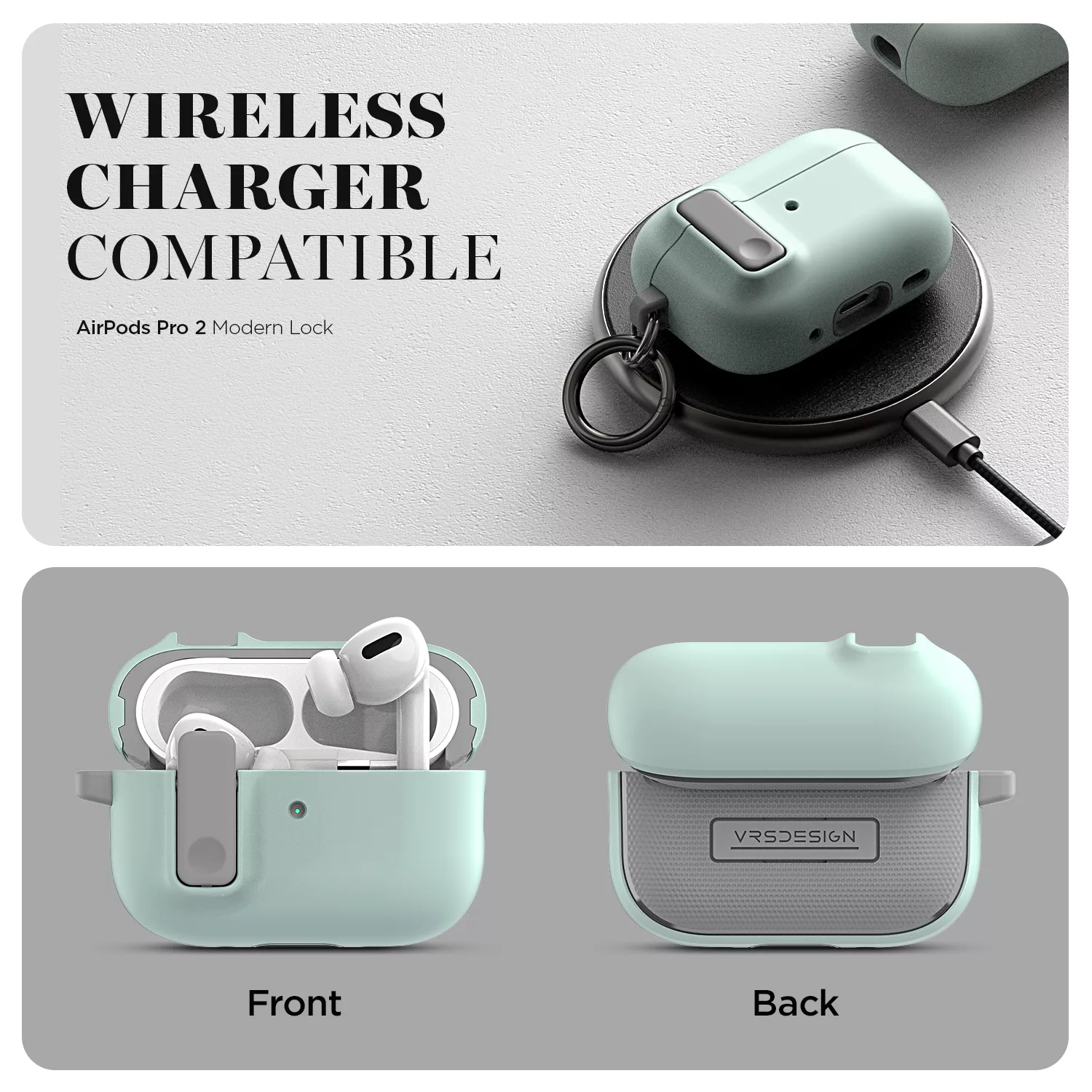 VRS รุ่น Modern Lock - เคส Airpods Pro 2 - สี Marine Green