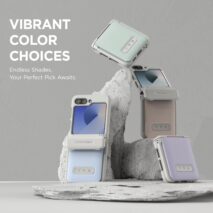 VRS รุ่น D-Wallet Pebble - เคส Galaxy Z Flip 6 - สี Cotton Blue/Cream