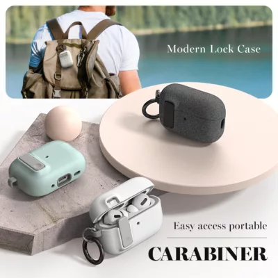 VRS รุ่น Modern Lock - เคส Airpods Pro 2 - สี White 11 VRS รุ่น Modern Lock - เคส Airpods Pro 2 - สี White