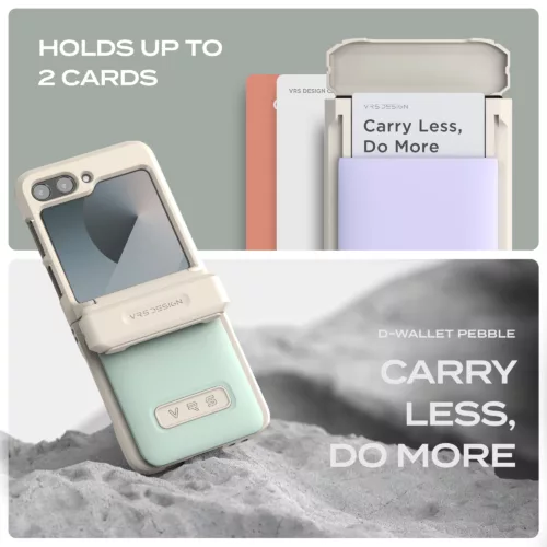 VRS รุ่น D-Wallet Pebble - เคส Galaxy Z Flip 6 - สี Pink Sand