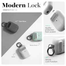 VRS รุ่น Modern Lock - เคส Airpods Pro 2 - สี Cream