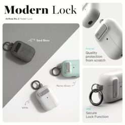 VRS รุ่น Modern Lock - เคส Airpods Pro 2 - สี Cream