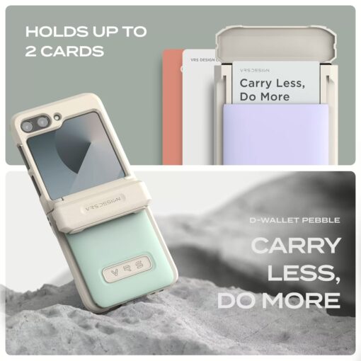 VRS รุ่น D-Wallet Pebble - เคส Galaxy Z Flip 6 - สี Marine Green - Image 3