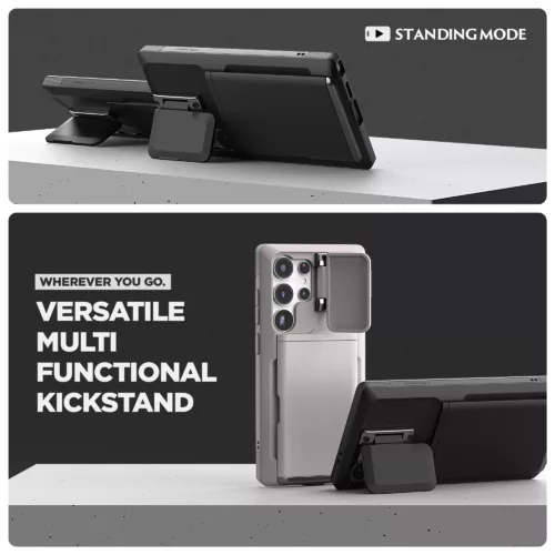 VRS รุ่น Damda Glide Modern - เคส Galaxy S24 Ultra - สี Black