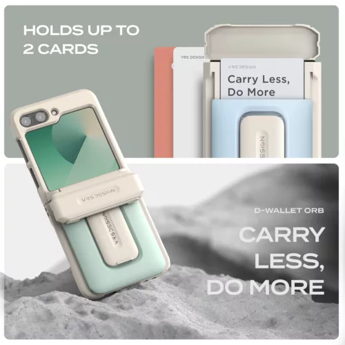 VRS รุ่น D-Wallet Orb - เคส Galaxy Z Flip 6 - สี Marine Green