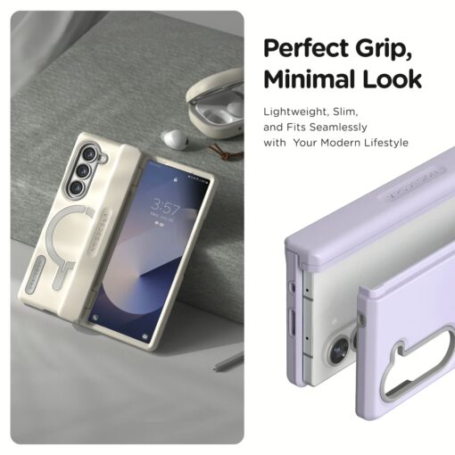 VRS รุ่น Terra Guard Modern Halo S - เคส Galaxy Z Fold 6 - สี Cream - Image 3