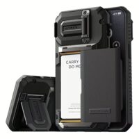 VRS รุ่น Damda Glide Duo Guard - เคส iPhone 15 Pro Max - สี Black Groove