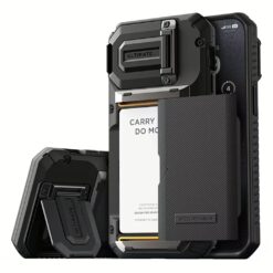 VRS รุ่น Damda Glide Duo Guard - เคส iPhone 15 Pro Max - สี Black Groove