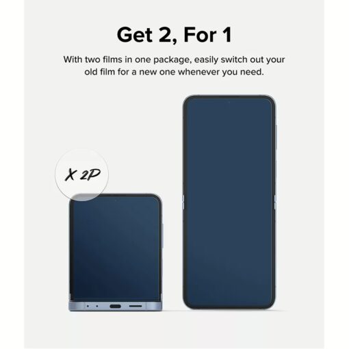Ringke รุ่น Dual Easy Film - ฟิล์ม Galaxy Z Flip 6 (ฟิล์ม2แผ่น) - Image 8