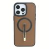 Custype รุ่น Magnetic Wireless Charging Phone Case With Single Pole Stand - เคส iPhone 15 Pro - สี Brown