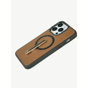 Custype รุ่น Magnetic Wireless Charging Phone Case With Single Pole Stand - เคส iPhone 15 Pro - สี Brown 7 Custype รุ่น Magnetic Wireless Charging Phone Case With Single Pole Stand - เคส iPhone 15 Pro - สี Brown