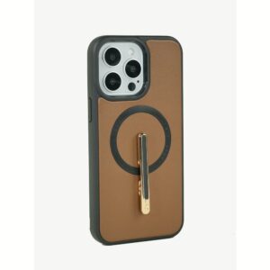 Custype รุ่น Magnetic Wireless Charging Phone Case With Single Pole Stand - เคส iPhone 15 Pro - สี Brown 6 Custype รุ่น Magnetic Wireless Charging Phone Case With Single Pole Stand - เคส iPhone 15 Pro - สี Brown