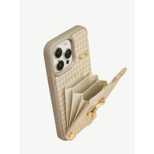 Custype รุ่น PocketMate Noble - เคส iPhone 15 Pro Max - สี Beige