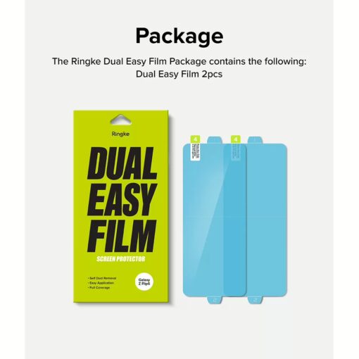 Ringke รุ่น Dual Easy Film - ฟิล์ม Galaxy Z Flip 6 (ฟิล์ม2แผ่น) - Image 3