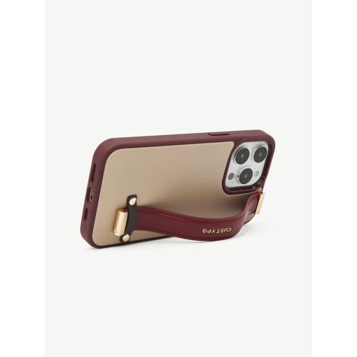 Custype รุ่น StandEase- Wrist Stand - เคส iPhone 15 Pro Max - สี Wine Red - Image 4