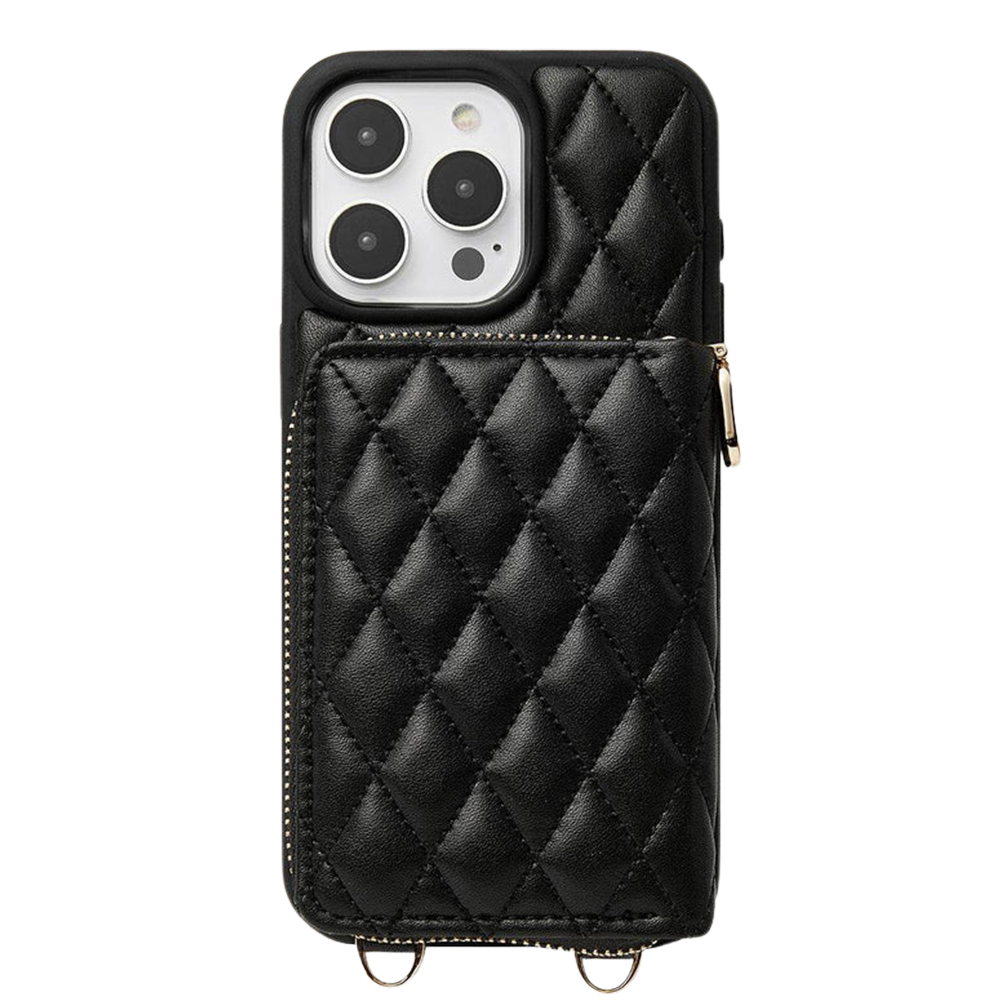 Custype รุ่น ZipPouch Classic Wallet - เคส iPhone 15 Pro - สี Classic Argyle Black