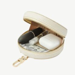 Custype รุ่น Classic Lychee Round Pouch - กระเป๋า - สี Beige