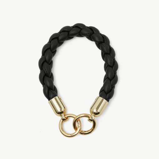 Custype รุ่น Double Ring Braided Phone Case Wrist Strap - สายคล้องข้อมือ - สี Black - Image 2