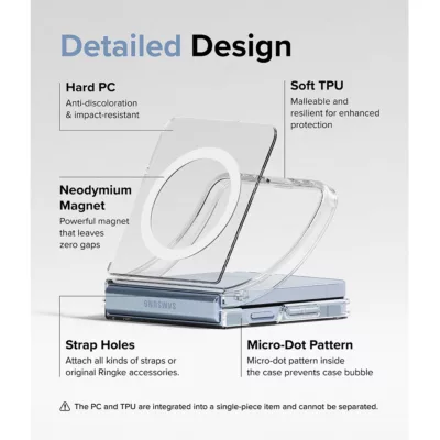 Ringke รุ่น Fusion Magnetic - เคส Galaxy Z Flip 6 - สี Clear