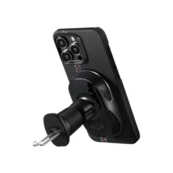 Pitaka รุ่น MagEZ Car Mount Pro 2 Qi2 - แท่นชาร์จไร้สายติดช่องแอร์ในรถ - สี Black