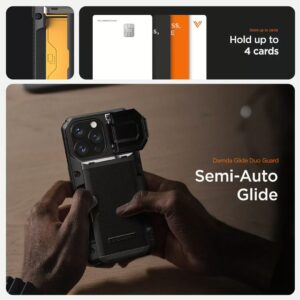 VRS รุ่น Damda Glide Duo Guard - เคส iPhone 15 Pro Max - สี Black Groove 8 VRS รุ่น Damda Glide Duo Guard - เคส iPhone 15 Pro Max - สี Black Groove