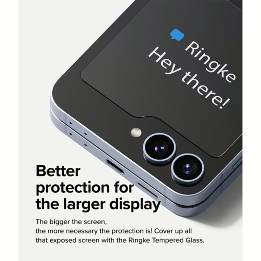 Ringke รุ่น Cover Display Protector Glass - ฟิล์มกระจก Galaxy Z Flip 6 (ฟิล์ม2แผ่น) - Image 15