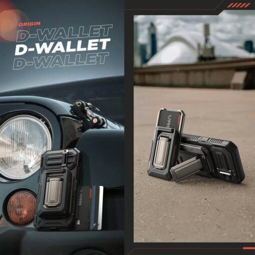 VRS รุ่น D-Wallet Origin Magsafe Wallet - ที่เก็บบัตรติดหลังมือถือ - สี Black - Image 2