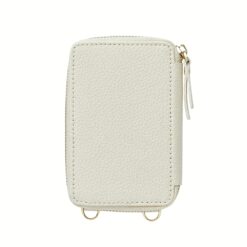 Custype รุ่น Economical Kit Magnetic Detachable Zipper Wallet - ที่เก็บบัตรติดหลังมือถือสำหรับ iPhone 15 Pro Max - สี Beige