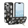 Custype รุ่น Progrip Magsafe iPhone Case with Printing - เคส iPhone 15 Pro - สี Black Leaf