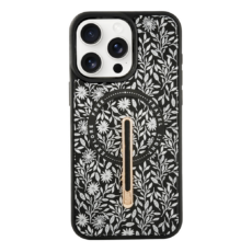 Custype รุ่น Progrip Magsafe iPhone Case with Printing - เคส iPhone 15 Pro Max - สี Flower Black