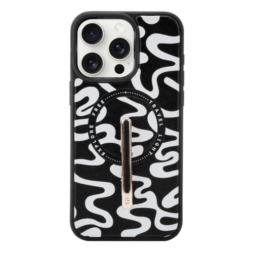 Custype รุ่น Progrip Magsafe iPhone Case with Printing - เคส iPhone 15 Pro Max - สี Graphic Black/White