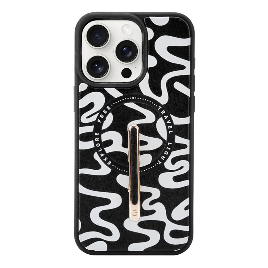 Custype รุ่น Progrip Magsafe iPhone Case with Printing - เคส iPhone 15 Pro Max - สี Graphic Black/White