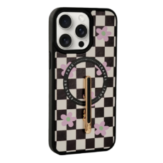 Custype รุ่น Progrip Magsafe iPhone Case with Printing - เคส iPhone 15 Pro Max - สี Checkboard Black/White