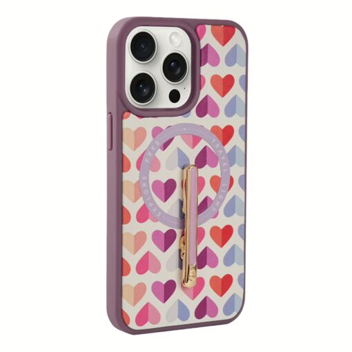 Custype รุ่น Progrip Magsafe iPhone Case with Printing - เคส iPhone 15 Pro Max - สี Heart Purple - Image 2