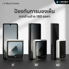 Hishield รุ่น Tempered Glass 2.5D Privacy - ฟิล์มกระจก Galaxy Z Fold 6 (ฟิล์ม 1 แผ่นสำหรับจอหน้า)