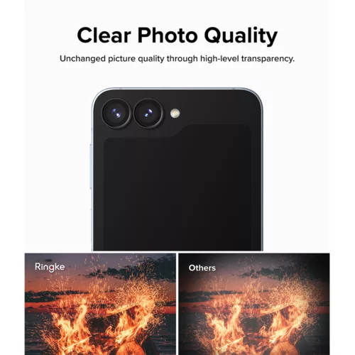 Ringke รุ่น Camera Lens Frame Glass - กระจกเลนส์กล้อง Galaxy Z Flip 6 (ฟิล์ม2ชิ้น)