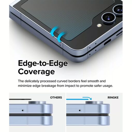 Ringke รุ่น Cover Display Protector Glass - ฟิล์มกระจก Galaxy Z Flip 6 (ฟิล์ม2แผ่น) - Image 11