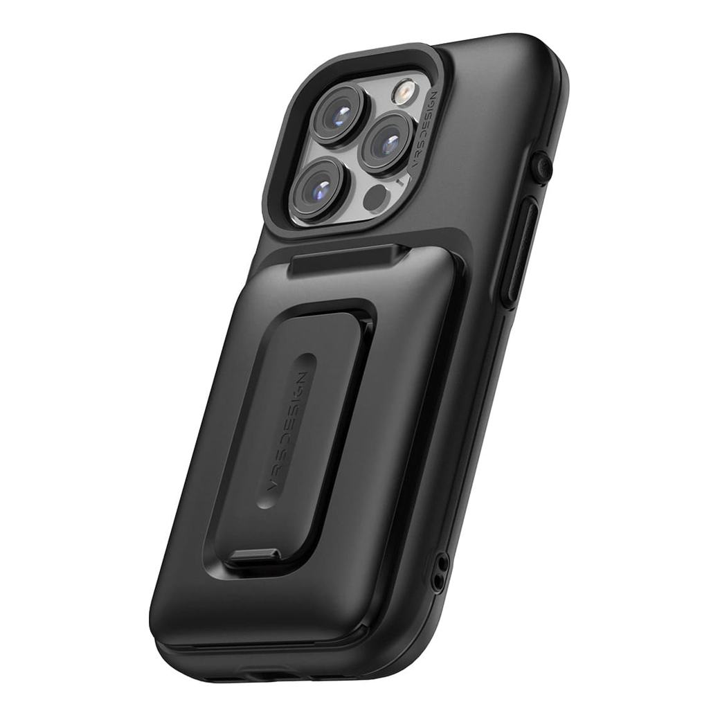 VRS รุ่น D-Wallet Orb - เคส iPhone 15 Pro Max - สี Black | Vgadz