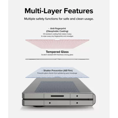 Ringke รุ่น Cover Display Protector Glass - ฟิล์มกระจก Galaxy Z Fold 6 (ฟิล์ม2แผ่น)