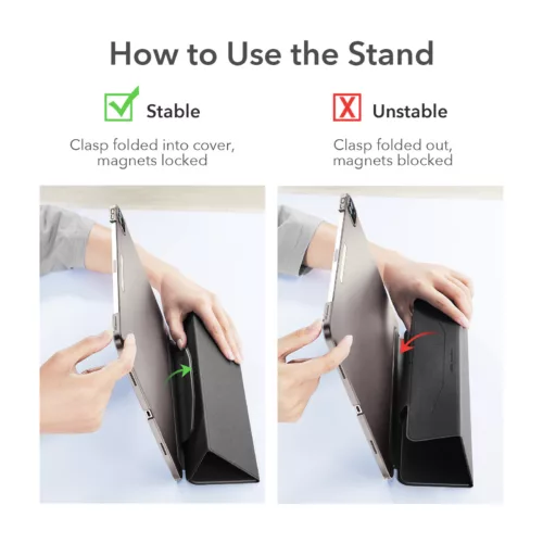 ESR รุ่น Ascend Trifold - เคส iPad Pro 11" (5th/2024) - สี Frosted Black