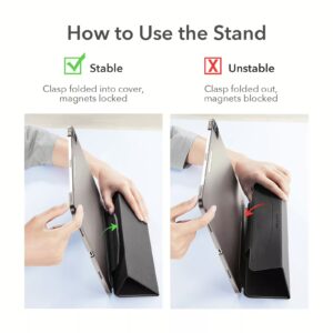 ESR รุ่น Ascend Trifold - เคส iPad Pro 11" (5th/2024) - สี Frosted Black