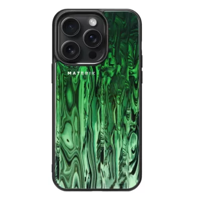 Materik รุ่น Luxury Personalized - เคส iPhone 15 Pro - สี Algae Green