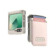 VRS รุ่น D-Wallet Pebble - เคส Galaxy Z Flip 6 - สี Pink Sand