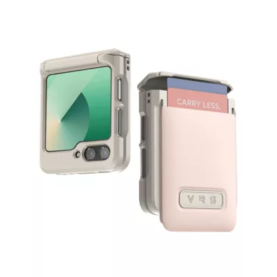VRS รุ่น D-Wallet Pebble - เคส Galaxy Z Flip 6 - สี Pink Sand