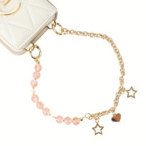 Custype รุ่น Stunning Phone Case Wrist Strap - สายคล้องข้อมือ - สี Crystal Stone Chain Pink