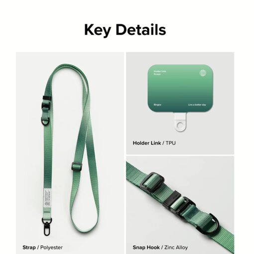 Ringke รุ่น Holder Link Snap Hook Lanyard Strap - สายคล้อง - สี Aloha Sunset - Image 10